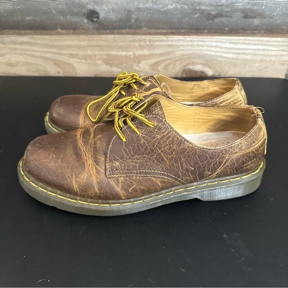 Dr. Martens Mens Brown Leather Distressed Oxfords Lace Up Size US 11 11823 - Picture 2 of 13